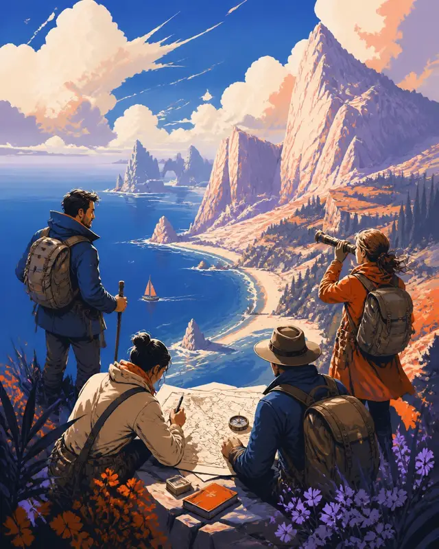 A coastal map for a games event